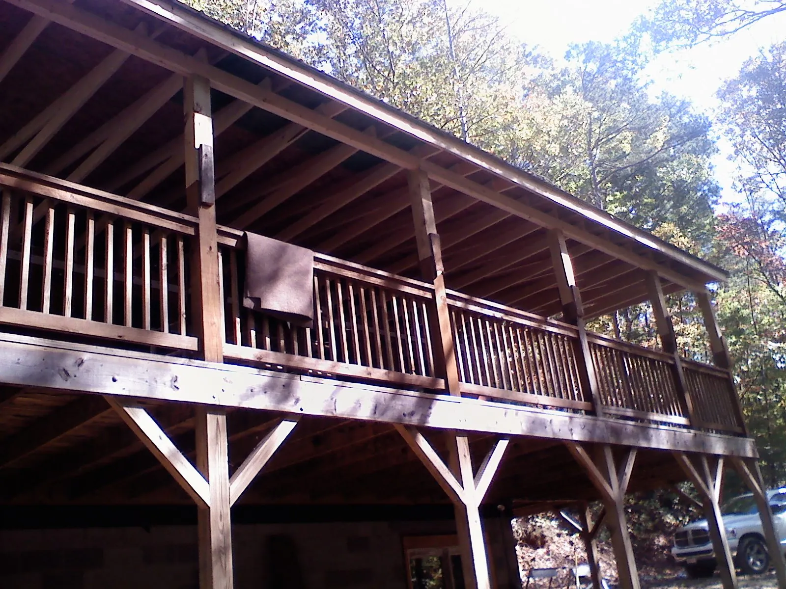 Timber framing under a new elevated porch and deck — Roof Leak Repair in Hendrum by Roofing Brothers